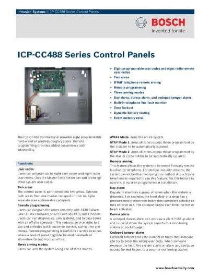 Can a Bosch icp-cc488 dial 2 mobiles?