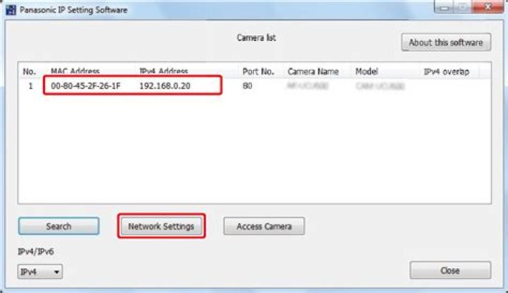 Can a Panasonic camera use easy IP setup?