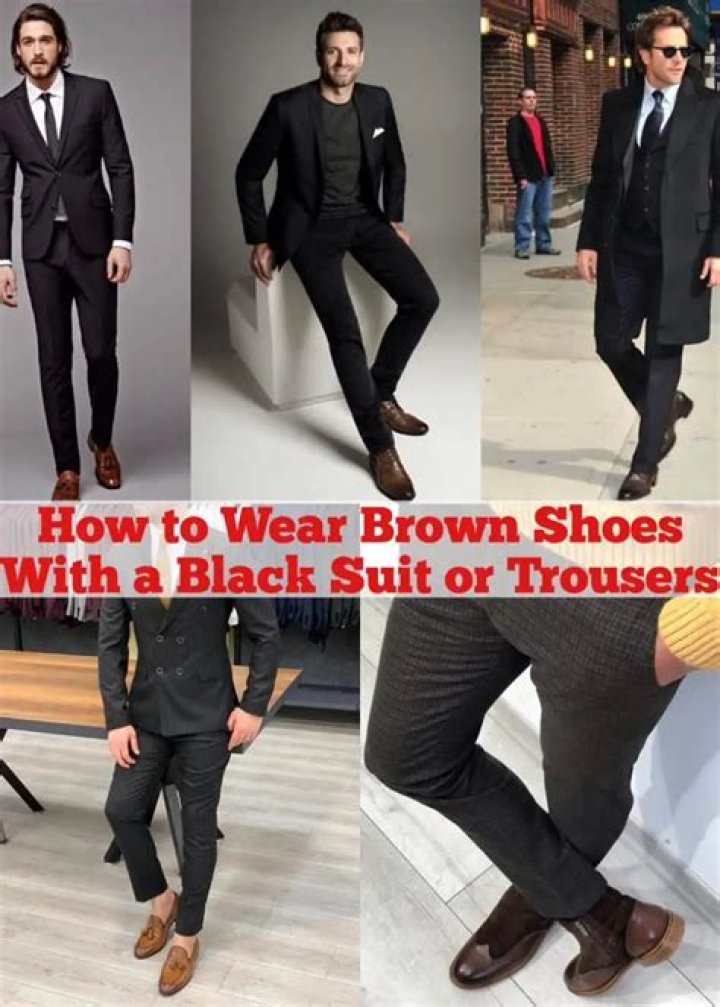 Can you wear black shoes with brown shirt?