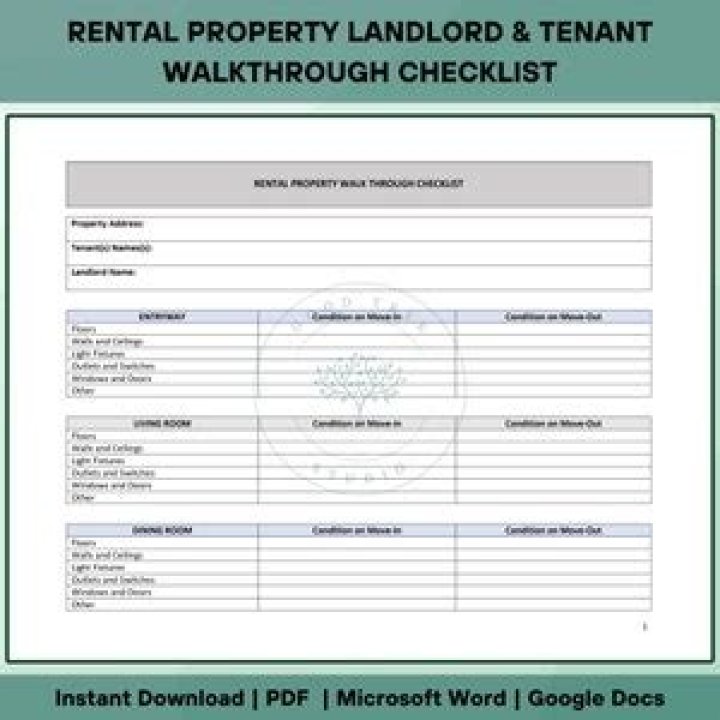 Do you have to do a walkthrough with a tenant?