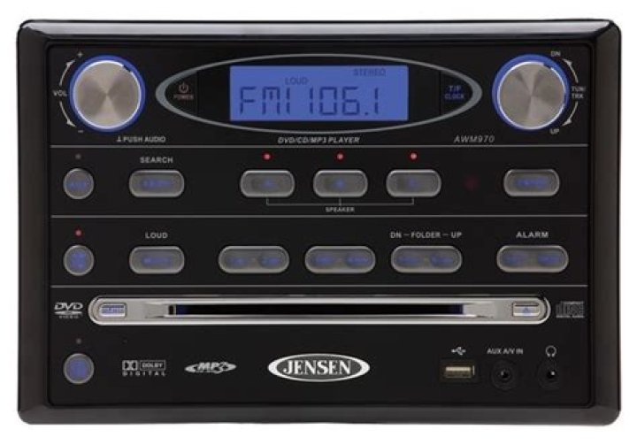 How big is a Jensen awm970 drive stereo?