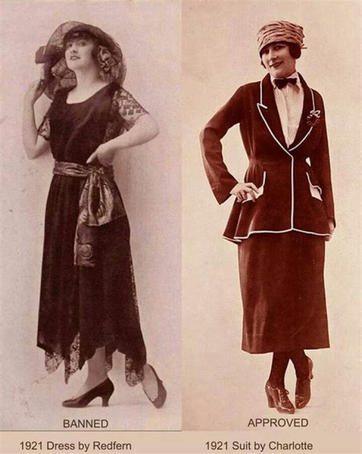 How did girls dress in 1921?