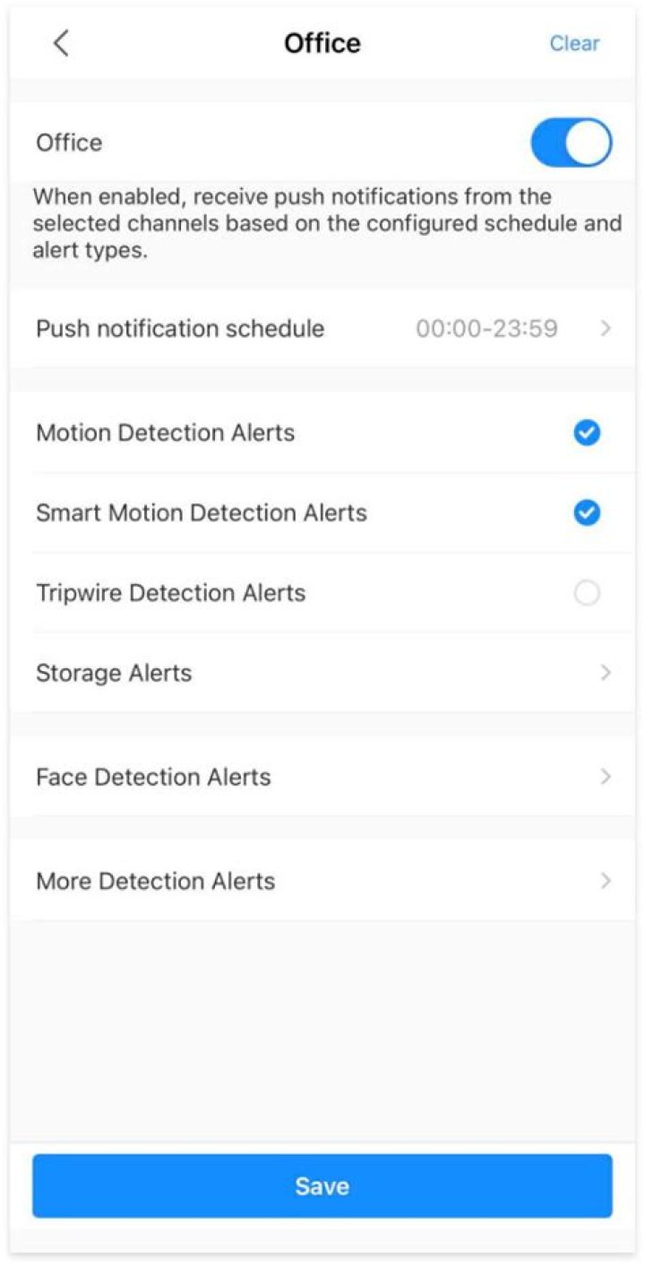 How do I change the motion settings on Lorex?
