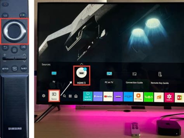 How do I choose a source on my Samsung Smart TV?