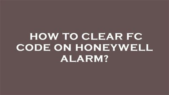How do I clear the FC code on my Honeywell alarm?