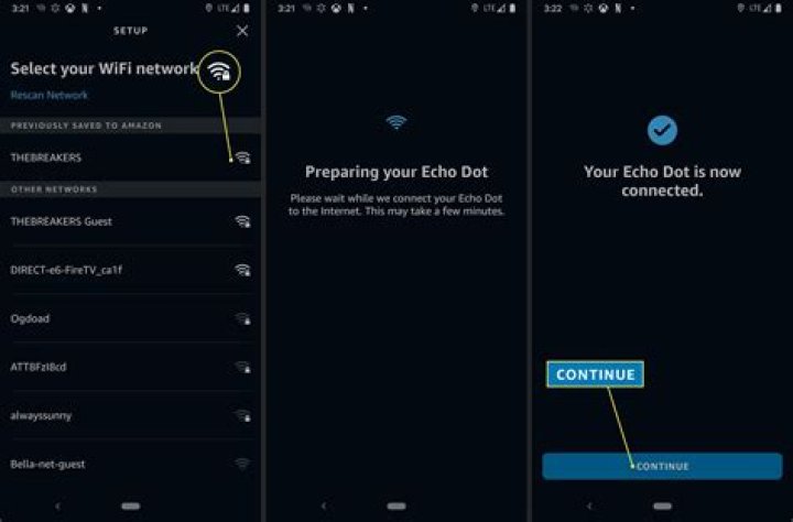How do I connect my echo dot to Wi-Fi?