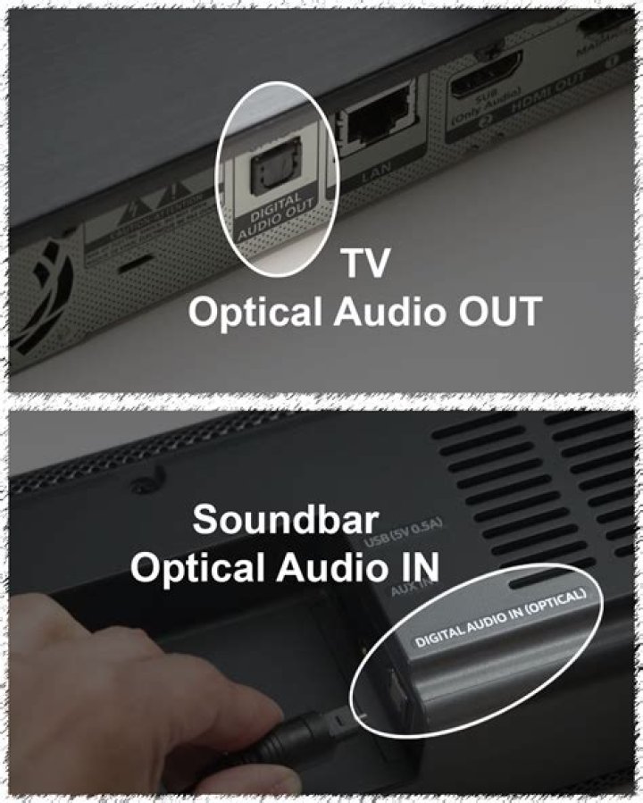 How do I connect my Samsung soundbar to my TV with an optical cable?