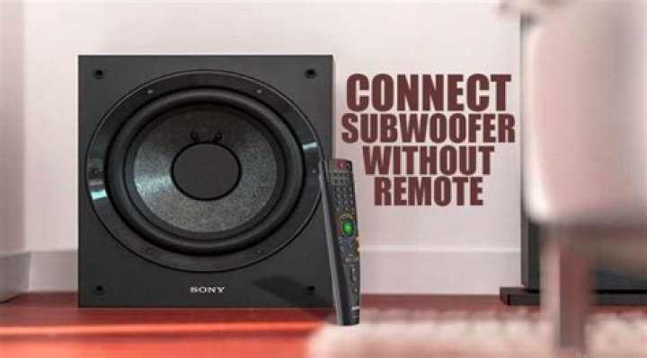 How do I connect my Sony subwoofer?