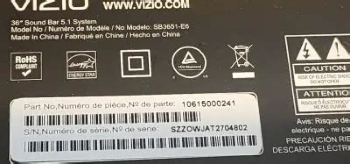 How do I connect my Vizio SB3651 e6?