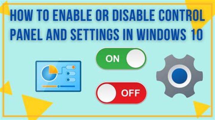 How do I enable disable control panel?