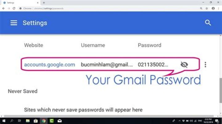 How do I find my email password on my computer?