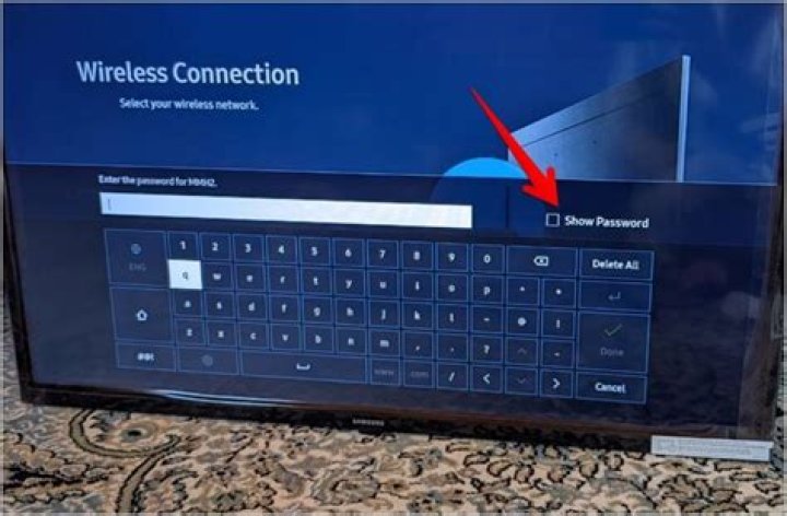 How do I find my WiFi password on Samsung TV?
