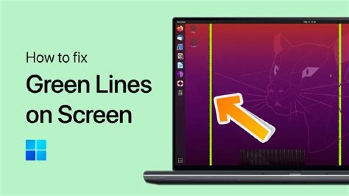 How do I fix a green vertical line on my monitor?