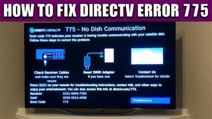 How do I fix error code 775?