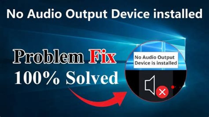 How do I fix no audio device installed?
