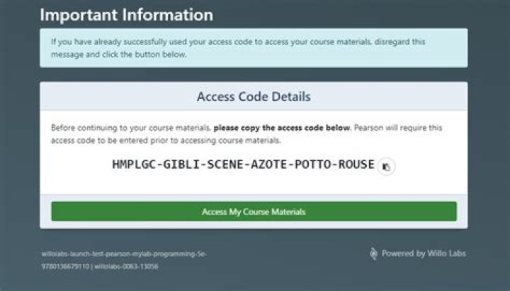 How do I get a Pearson access code?