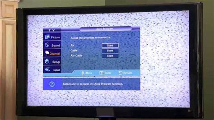 How do I get my channels back on my Panasonic TV?
