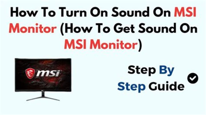 How do I get sound on my external monitor?
