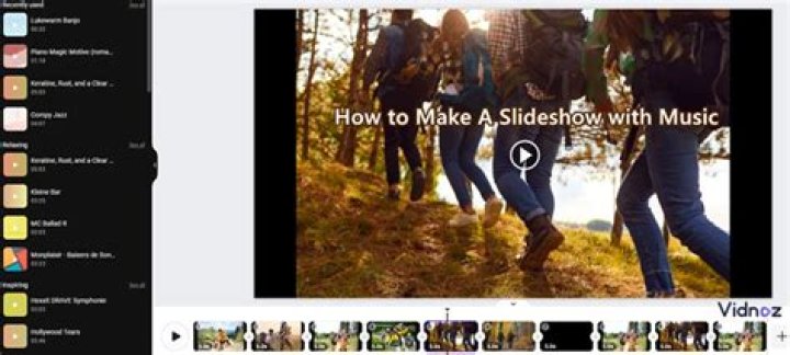 How do I make a slideshow with music and pictures?