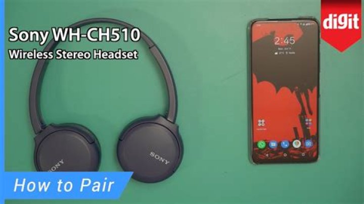 How do I pair Sony headphones to WH CH510?