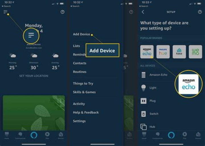 How do I reconnect my Amazon echo to the Internet?
