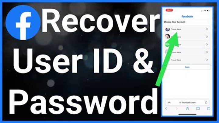 How do I recover my user ID and password?