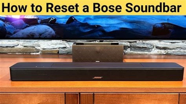 How do I reset my Bose Solo soundbar 2?