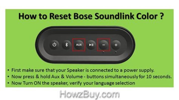 How do I reset my Bose SoundLink color 2?