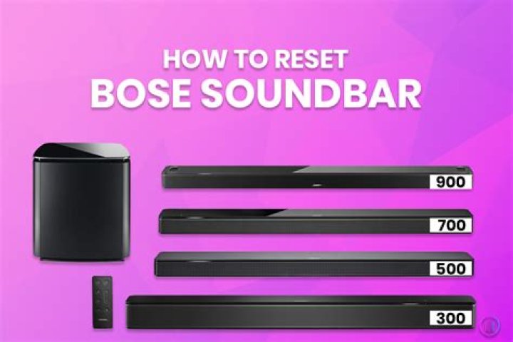 How do I reset my Bose SoundTouch 300 sound bar?