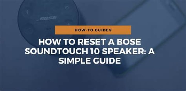 How do I reset my Bose SoundTouch portable speaker?