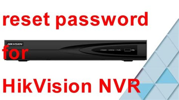 How do I reset my DVR NVR?
