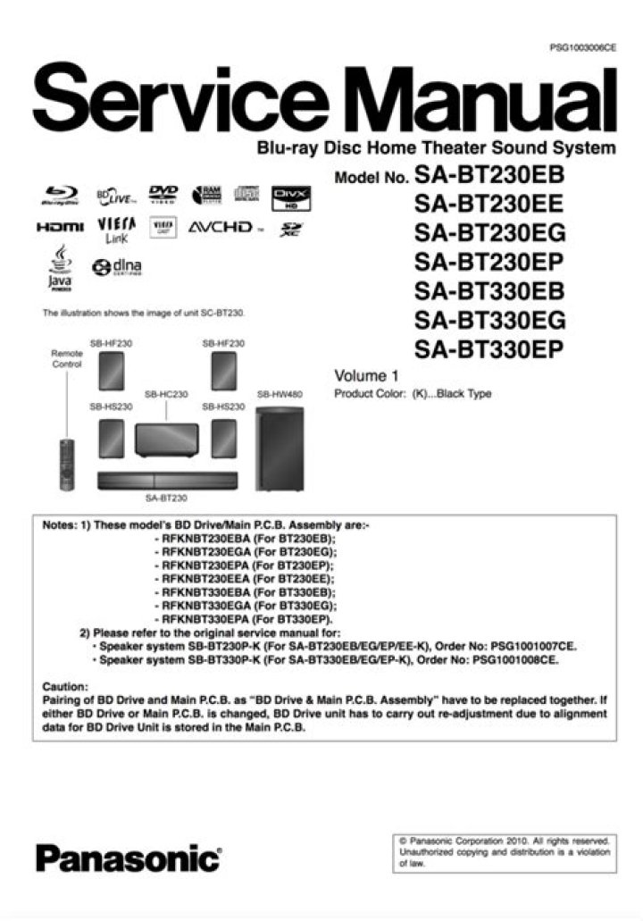 How do I reset my Panasonic SA BT230?