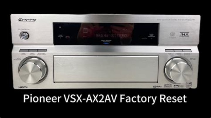 How do I reset my Pioneer VSX 917v?