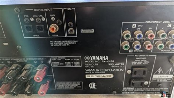 How do I reset my Yamaha RX v459?