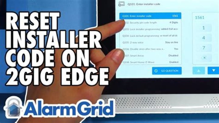 How do I reset the installer code on a 2GIG go control?