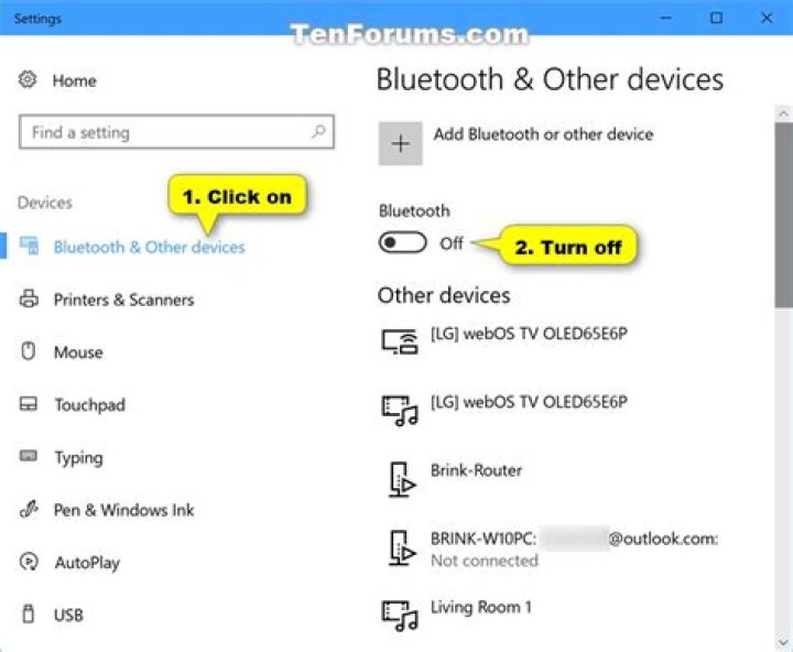 How do I turn off Bluetooth control?