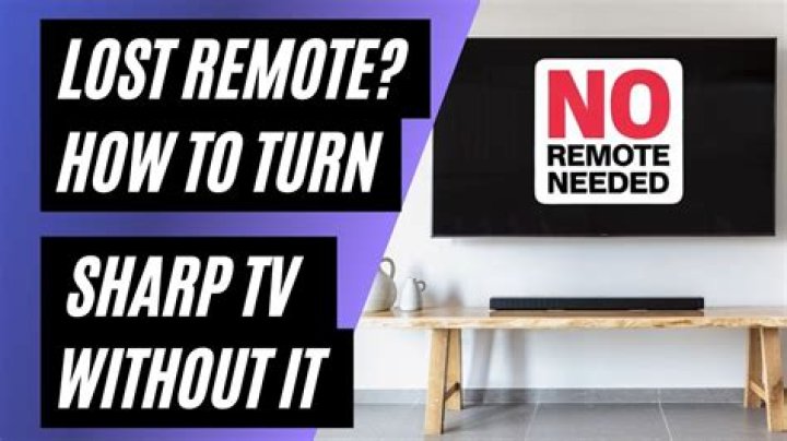 How do I unmute my Sharp TV without a remote?