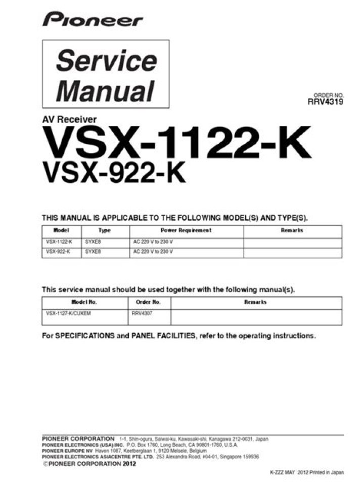 How do I update VSX 1122?