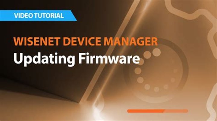 How do I update Wisenet firmware?