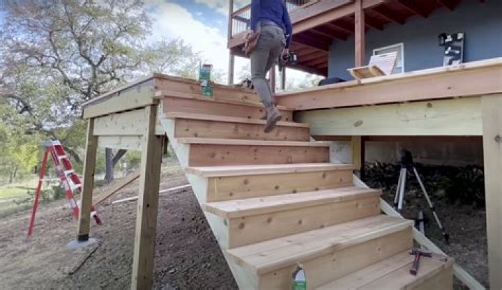 How do you build stairs on a steep slope?
