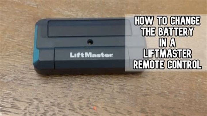 How do you change the battery in a LiftMaster remote control?