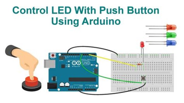 How do you control LED with push button?
