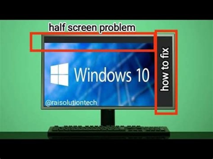 How do you fix a half screen on a monitor?