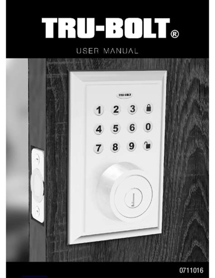 How do you lock a Tru-bolt 0711016?