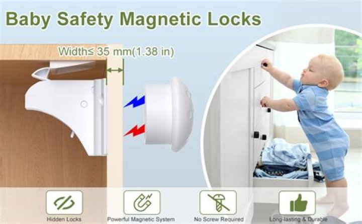 How do you open a child lock cabinet?