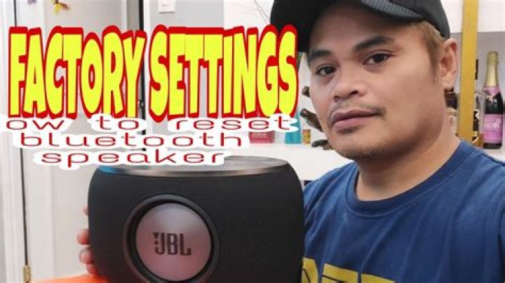 How do you reset a portable speaker?