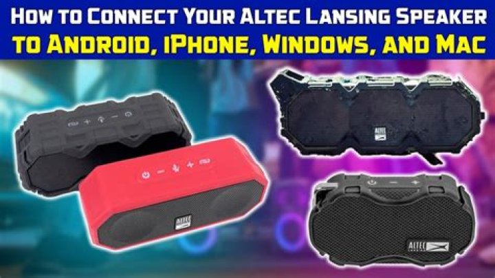 How do you sync two Altec speakers?
