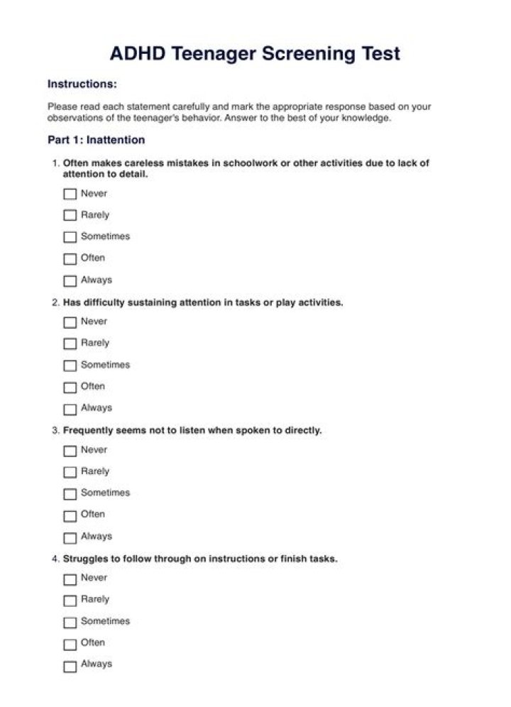 How do you test if someone has ADD?