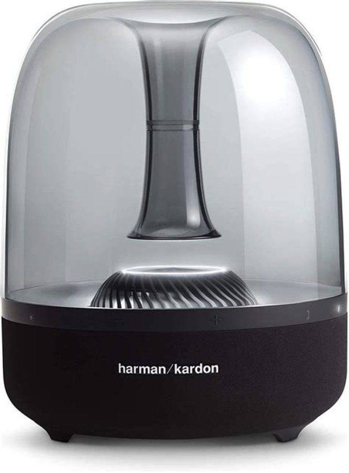 How do you turn on the Harman Kardon in Aura Studio 2?