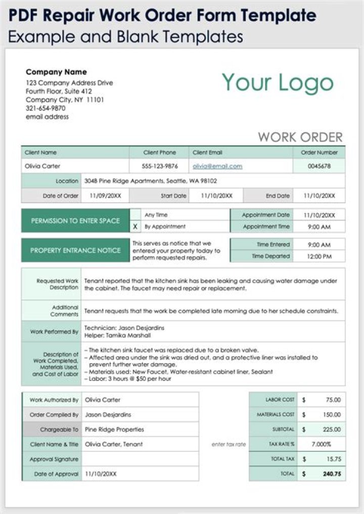 How does a repair order work?